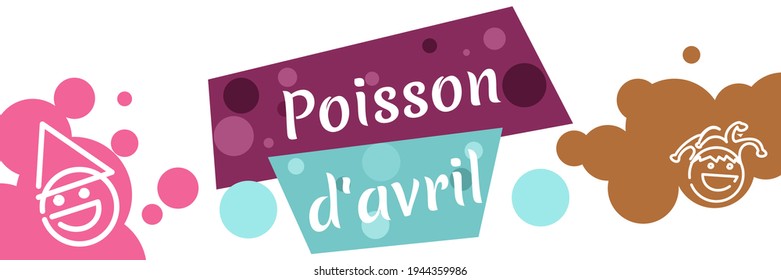 Translation: April fool's day. vector illustration. Suitable for greeting card, poster and banner.