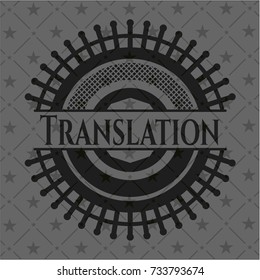 Translation black emblem. Vintage.