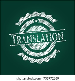 Translation with chalkboard texture