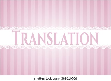 Translation colorful card, banner or poster with nice design