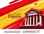 Translation: December 6, Constitutional day of Spain. vector illustration. Suitable for greeting card, poster and banner.