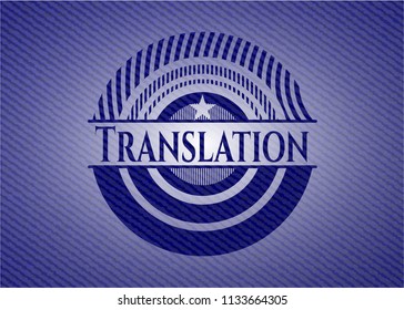 Translation denim background
