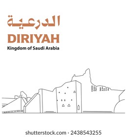 Translation: Diriyah. Old Riyadh, Kingdom of Saudi Arabia. City in a desert.
 svg