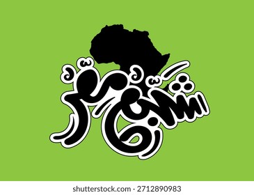 Translation Encourage Egypt in Arabic calligraphy handwritten modern font Greeting Soccer Africa football design font 