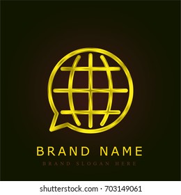 Translation golden metallic logo