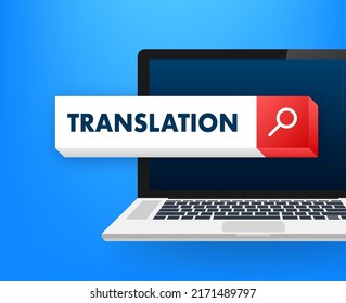 Translation, great design for any purposes. Vector 3d illustration