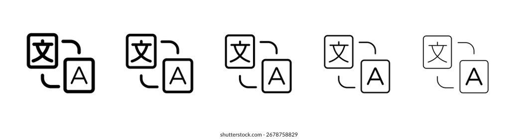 Translation icon design, logo, app, UI. Vector illustration, EPS