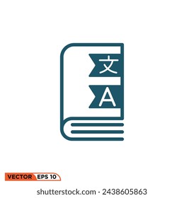 Translation icon design vector graphic of template, sign and symbol