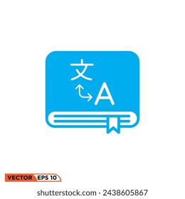 Translation icon design vector graphic of template, sign and symbol