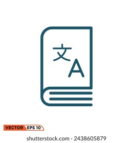 Translation icon design vector graphic of template, sign and symbol