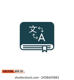 Translation icon design vector graphic of template, sign and symbol
