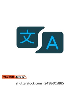 Translation icon design vector graphic of template, sign and symbol