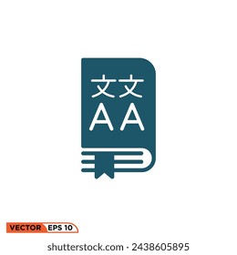 Translation icon design vector graphic of template, sign and symbol