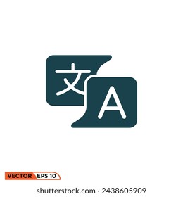 Übersetzung Symbol Design Vektor-Grafik der Vorlage, Zeichen und Symbol