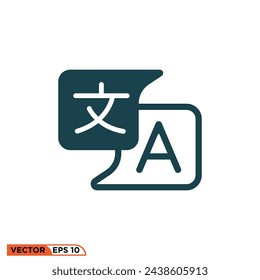 Translation icon design vector graphic of template, sign and symbol