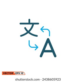 Translation icon design vector graphic of template, sign and symbol