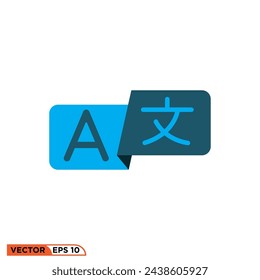 Icono de traducción diseño gráfico vectorial de plantilla, signo y símbolo