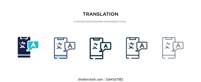 translation icon in different style vector illustration. two colored and black translation vector icons designed in filled, outline, line and stroke style can be used for web, mobile, ui