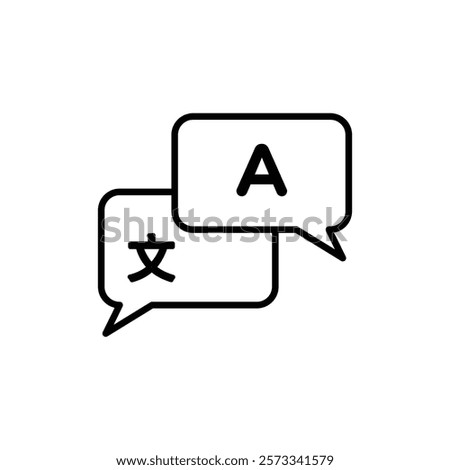 Translation icon Flat fill set collection