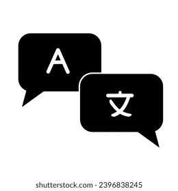 Translation icon flat illustration on white background.