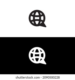 Translation icon isolated of flat style design on white background