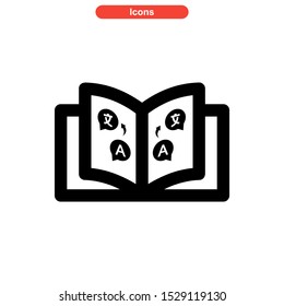 translation icon isolated sign symbol vector illustration - high quality black style vector icons
