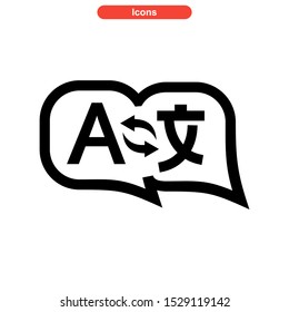 translation icon isolated sign symbol vector illustration - high quality black style vector icons
