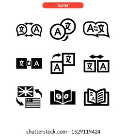 translation icon isolated sign symbol vector illustration - Collection of high quality black style vector icons
