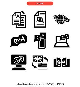 translation icon isolated sign symbol vector illustration - Collection of high quality black style vector icons
