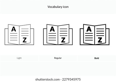 Translation icon. Light, Regular And Bold style design isolated on white background