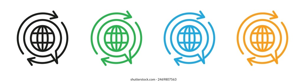 Marca de icono de traducción en estilo relleno