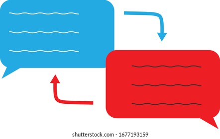 translation icon on white background. flat style. translation icon for your web site design, logo, app, UI. translation speech symbol. translation speech sign. 