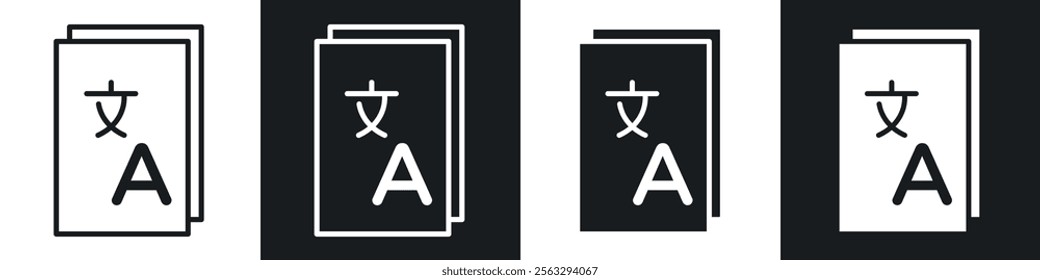 Translation icon pack for app and website ui designs.
