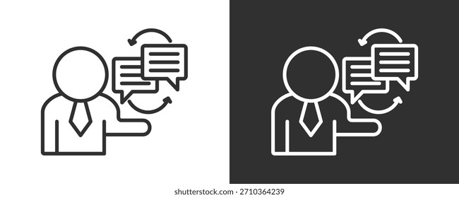 Conjunto De Iconos De Traducción Colección De Vector Aislada En Blanco Y Negro