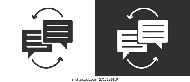 Conjunto De Iconos De Traducción Colección De Vector Aislada En Blanco Y Negro