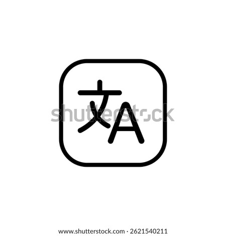 translation icon, simple flat style, illustration, logo sign symbol pictogram template, for ui or ux isolated on white for mobile app, editable
