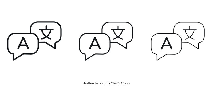 Translation icon simple line design - Simple Vector Illustration