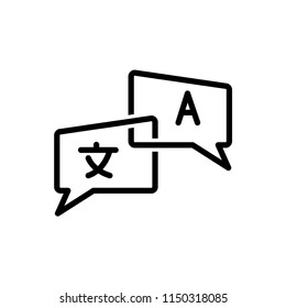 Translation icon ,translation speech icon vector