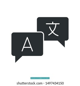 translation icon vector illustration logo template for many purpose. Isolated on white background.