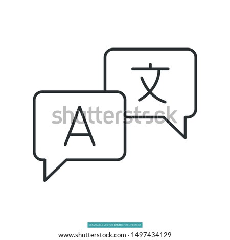 translation icon vector illustration logo template for many purpose. Isolated on white background.