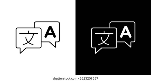 Ilustração vetorial de ícone de tradução para web e celular
