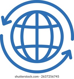 Translation Icon – Vector Line Symbol for Multilingual AI Communication