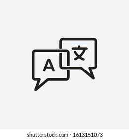 Translation icon vector logo template flat illustration