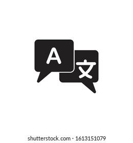 Translation icon vector logo template flat illustration