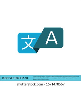 Translation Icon Vector Logo Template Design Element Vector Eps 10