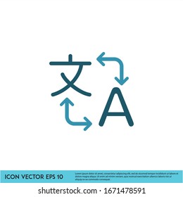 translation icon vector logo template design element vector eps 10