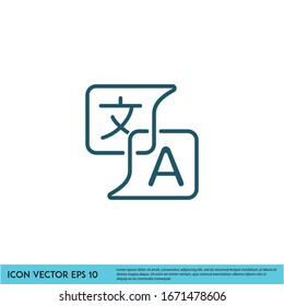 translation icon vector logo template design element vector eps 10
