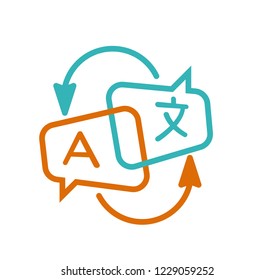 translation icon vector. translator, language