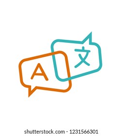translation icon vector. translator, language