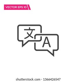 Translation Icon, Vector for Web 